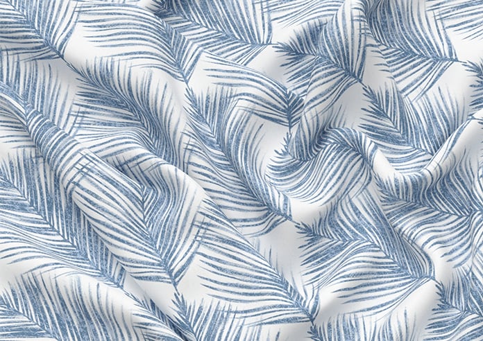 Gentle Palm, Navy - Motorised Roman Blind - Image 4